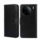 For vivo X90 Pro+ Crystal Texture Leather Phone Case(Black) - 1