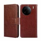 For vivo X90 Pro+ Crystal Texture Leather Phone Case(Brown) - 1