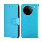 For vivo X90 Pro+ Crystal Texture Leather Phone Case(Sky Blue) - 1