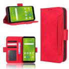 For Cricket Debut Smart Skin Feel Calf Texture Card Slots Leather Phone Case(Red) - 1