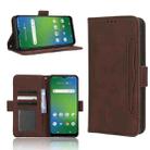 For Cricket Innovate E 5G Skin Feel Calf Texture Card Slots Leather Phone Case(Brown) - 1
