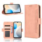 For Tecno Pop 6 BE7 Skin Feel Calf Texture Card Slots Leather Phone Case(Pink) - 1