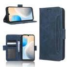 For Tecno Pop 6 BE7 Skin Feel Calf Texture Card Slots Leather Phone Case(Blue) - 1