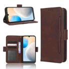 For Tecno Pop 6 BE7 Skin Feel Calf Texture Card Slots Leather Phone Case(Brown) - 1