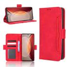 For vivo X90 5G Skin Feel Calf Texture Card Slots Leather Phone Case(Red) - 1