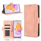 For Honor 80 SE 5G Skin Feel Calf Texture Card Slots Leather Phone Case(Pink) - 1