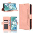 For Honor 80 Pro 5G Skin Feel Calf Texture Card Slots Leather Phone Case(Pink) - 1
