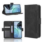 For Motorola Moto G72 4G Skin Feel Calf Texture Card Slots Leather Phone Case(Black) - 1