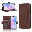 For OPPO A58 5G Skin Feel Calf Texture Card Slots Leather Phone Case(Brown) - 1