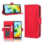 For Xiaomi Redmi A1+ Skin Feel Calf Texture Card Slots Leather Phone Case(Red) - 1