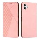 For Samsung Galaxy A04e Diamond Splicing Skin Feel Magnetic Leather Phone Case(Rose Gold) - 1