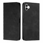 For Samsung Galaxy A04e Diamond Splicing Skin Feel Magnetic Leather Phone Case(Black) - 1