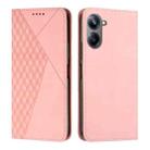 For Realme 10 4G Diamond Splicing Skin Feel Magnetic Leather Phone Case(Rose Gold) - 1