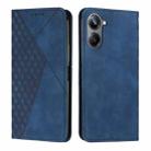 For Realme 10 Pro Diamond Splicing Skin Feel Magnetic Leather Phone Case(Blue) - 1