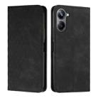 For Realme 10 Pro Diamond Splicing Skin Feel Magnetic Leather Phone Case(Black) - 1