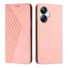 For Realme 10 Pro+ Diamond Splicing Skin Feel Magnetic Leather Phone Case(Rose Gold) - 1