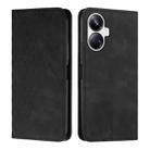 For Realme 10 Pro+ Diamond Splicing Skin Feel Magnetic Leather Phone Case(Black) - 1