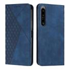 For Sony Xperia 1 IV Diamond Splicing Skin Feel Magnetic Leather Phone Case(Blue) - 1