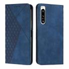 For Sony Xperia 5 IV Diamond Splicing Skin Feel Magnetic Leather Phone Case(Blue) - 1