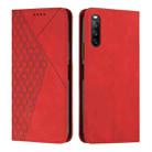 For Sony Xperia 10 IV Diamond Splicing Skin Feel Magnetic Leather Phone Case(Red) - 1