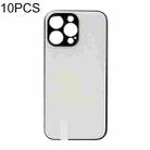 For iPhone 14 Pro Max 10pcs Thermal Transfer Glass Phone Case(Black) - 1