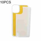 For iPhone 14 Plus 10pcs Thermal Transfer Glass Phone Case(White) - 1