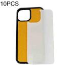 For iPhone 13 10pcs Thermal Transfer Glass Phone Case(Black) - 1