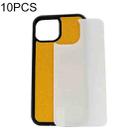 For iPhone 13 mini 10pcs Thermal Transfer Glass Phone Case(Black) - 1
