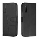 For Sony Xperia 10 IV Stitching Calf Texture Buckle Leather Phone Case(Black) - 1