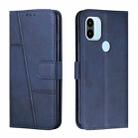 For Xiaomi Redmi A1+ Stitching Calf Texture Buckle Leather Phone Case(Blue) - 1