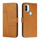 For Xiaomi Redmi A1+ Stitching Calf Texture Buckle Leather Phone Case(Yellow) - 1