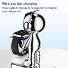 For Watch+Wireless Headset Intelligent Wireless Charging Holder(Silver) - 3