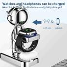 For Watch + Headset Intelligent Wireless Charging Holder(Silver) - 2