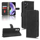 For Realme 10 Pro Skin Feel Magnetic Flip Leather Phone Case(Black) - 1