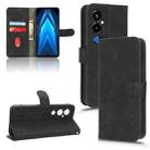 For Tecno Pova 4 Pro Skin Feel Magnetic Flip Leather Phone Case(Black) - 1