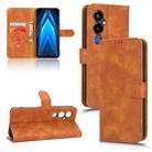 For Tecno Pova 4 Pro Skin Feel Magnetic Flip Leather Phone Case(Brown) - 1