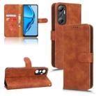 For Infinix Hot 20 4G Skin Feel Magnetic Flip Leather Phone Case(Brown) - 1