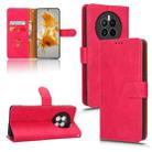 For Huawei Mate 50 Skin Feel Magnetic Flip Leather Phone Case(Rose Red) - 1