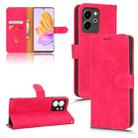 For Honor 80 SE 5G Skin Feel Magnetic Flip Leather Phone Case(Rose Red) - 1