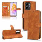 For Honor 80 SE 5G Skin Feel Magnetic Flip Leather Phone Case(Brown) - 1