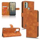 For Nokia C31 Skin Feel Magnetic Flip Leather Phone Case(Brown) - 1