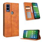 For Cricket Innovate E 5G Magnetic Buckle Retro Texture Leather Phone Case(Brown) - 1