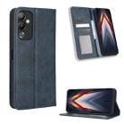 For Tecno Pova 4 Magnetic Buckle Retro Texture Leather Phone Case(Blue) - 1