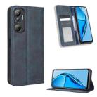 For Infinix Hot 20 4G X682B Magnetic Buckle Retro Texture Leather Phone Case(Blue) - 1