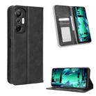 For Infinix Hot 20S X6827 Magnetic Buckle Retro Texture Leather Phone Case(Black) - 1