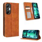 For Infinix Hot 20S X6827 Magnetic Buckle Retro Texture Leather Phone Case(Brown) - 1
