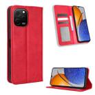 For Huawei nova Y61 Magnetic Buckle Retro Texture Leather Phone Case(Red) - 1
