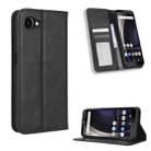 For Orbic JOY RC608L Magnetic Buckle Retro Texture Leather Phone Case(Black) - 1