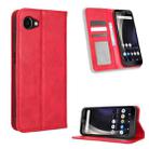For Orbic JOY RC608L Magnetic Buckle Retro Texture Leather Phone Case(Red) - 1