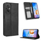 For Xiaomi Redmi 11 Prime 4G Magnetic Buckle Retro Texture Leather Phone Case(Black) - 1